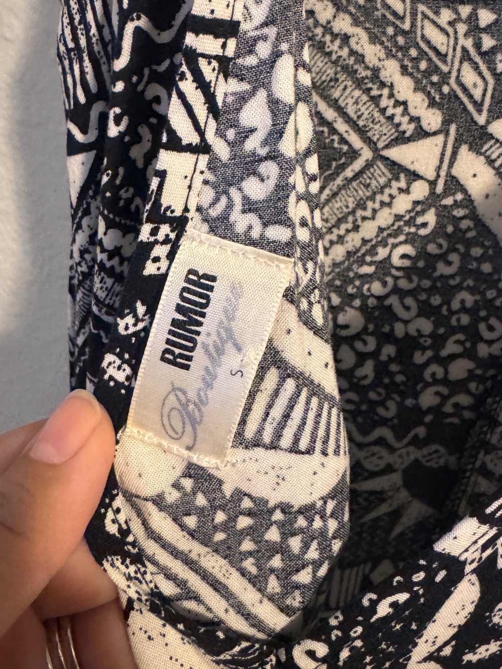 Black & White Tribal Print Maxi Dress with V-Neck - Picture 3 of 5
